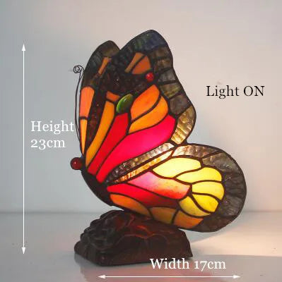 Butterfly Tiffany Lamp Table Desk LED