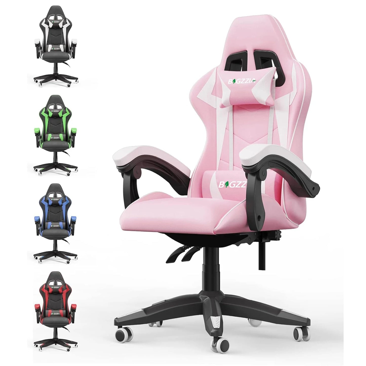 Gaming Chair Ergonomic Lumbar Cushion Headrest Adjustable