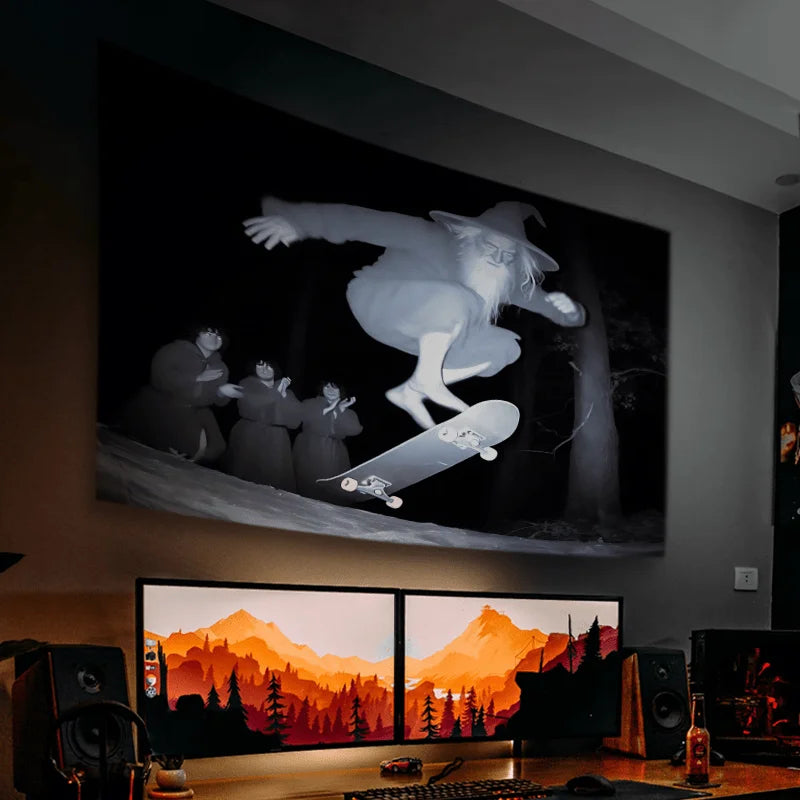 Skateboarding Old Man Tapestry Sports