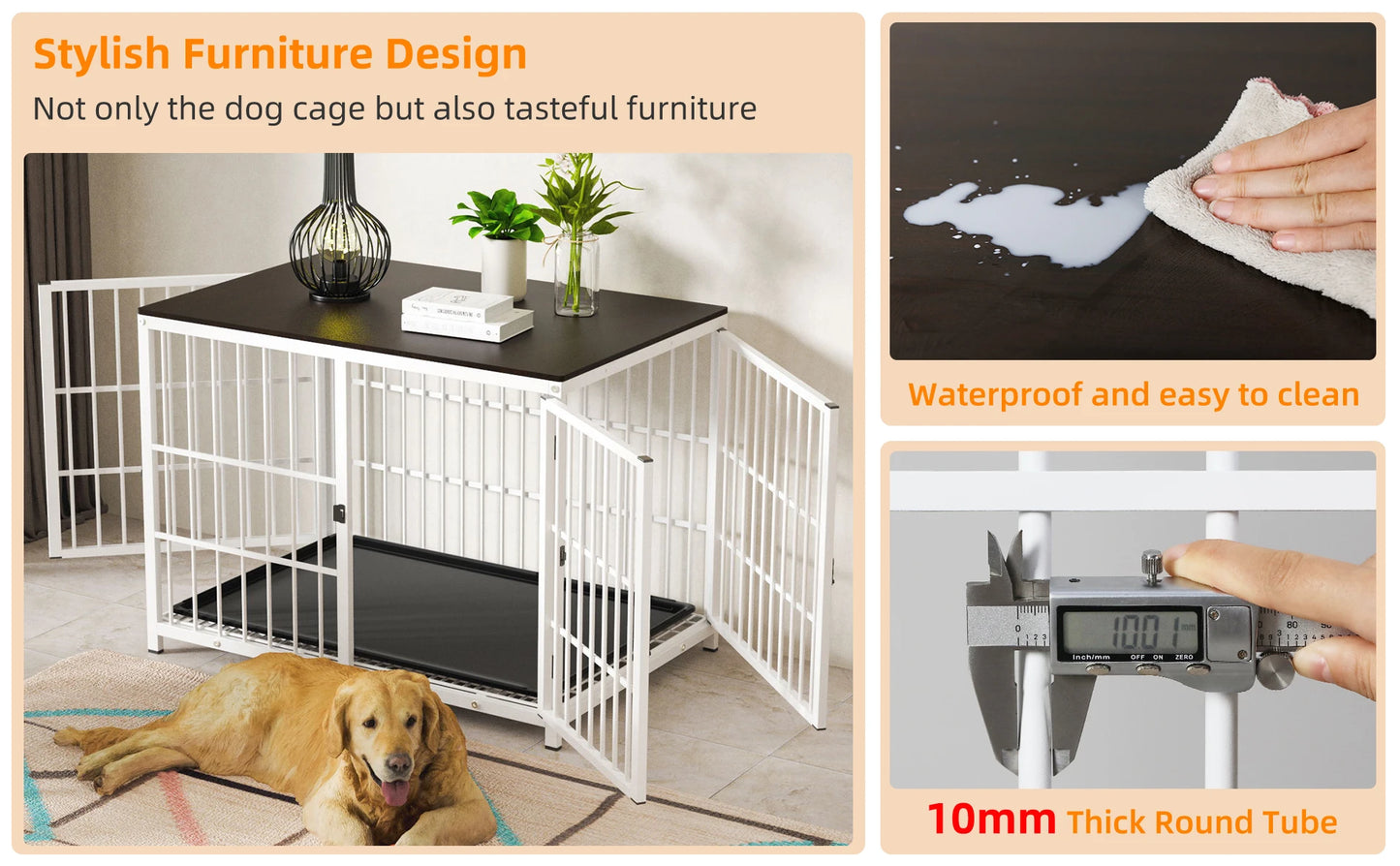 Dog Pen Elevated Indoor End Table Furniture