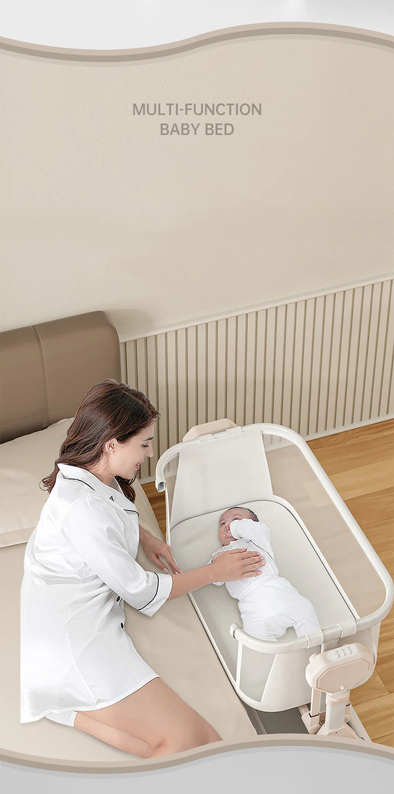 Baby Bassinet Rocking Beside Sleeper Portable Travel