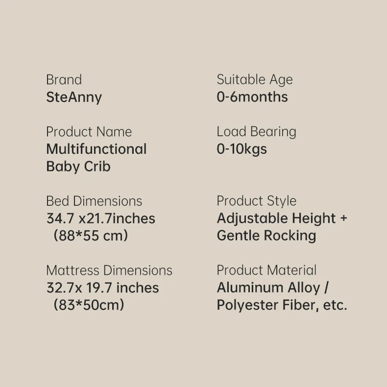 Baby Bassinet Rocking Beside Sleeper Portable Travel