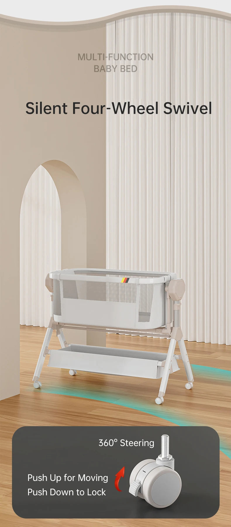 Baby Bassinet Rocking Beside Sleeper Portable Travel