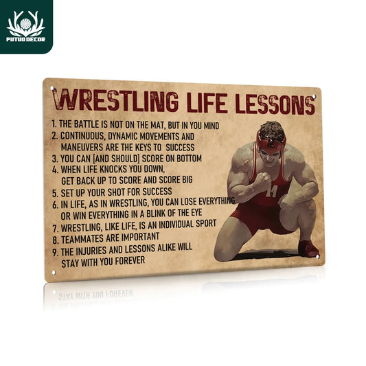 Putuo Wrestling Wall Decor Inspirational Slogan