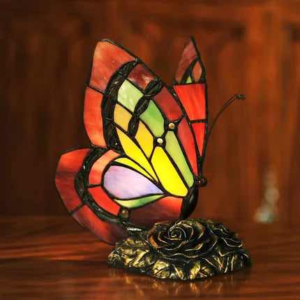Butterfly Tiffany Lamp Table Desk LED