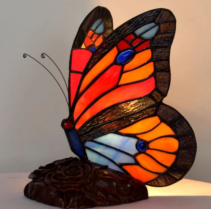 Butterfly Tiffany Lamp Table Desk LED