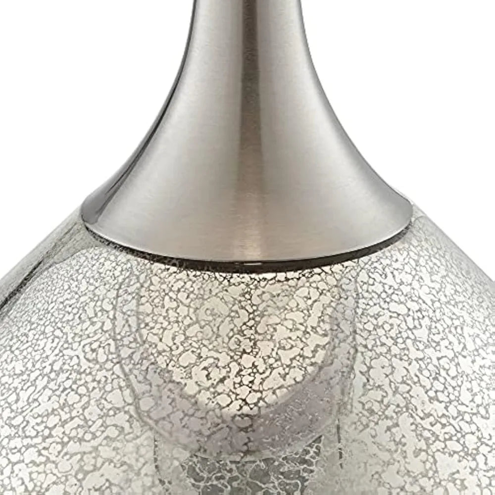 Table Lamp Mercury Glass Chrome Metal Neck