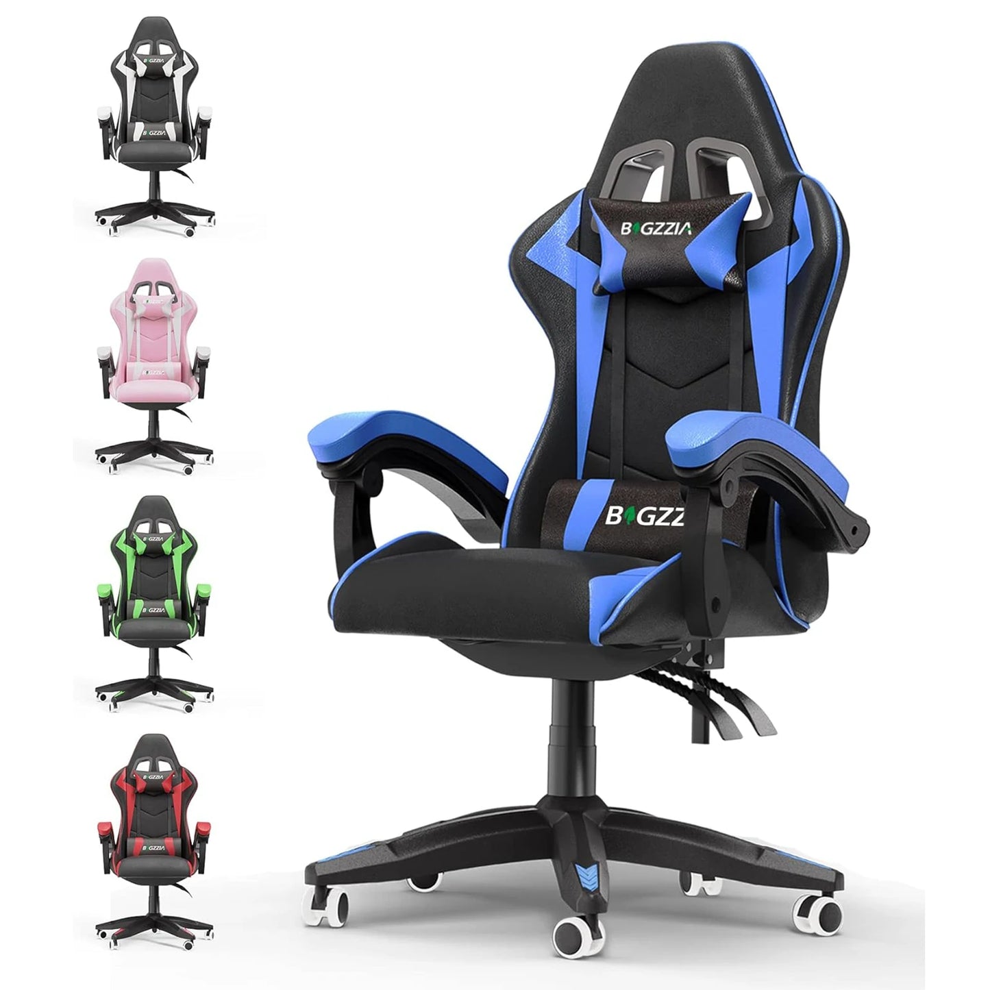 Gaming Chair Ergonomic Lumbar Cushion Headrest Adjustable