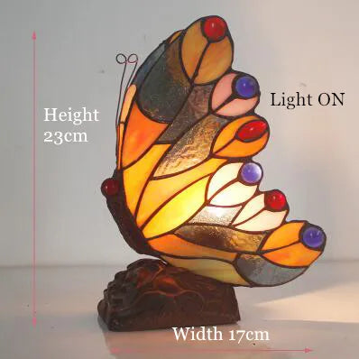 Butterfly Tiffany Lamp Table Desk LED