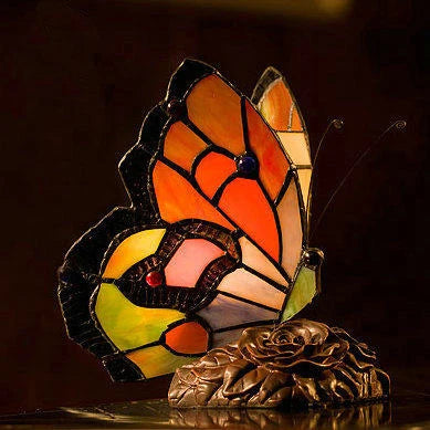 Butterfly Tiffany Lamp Table Desk LED