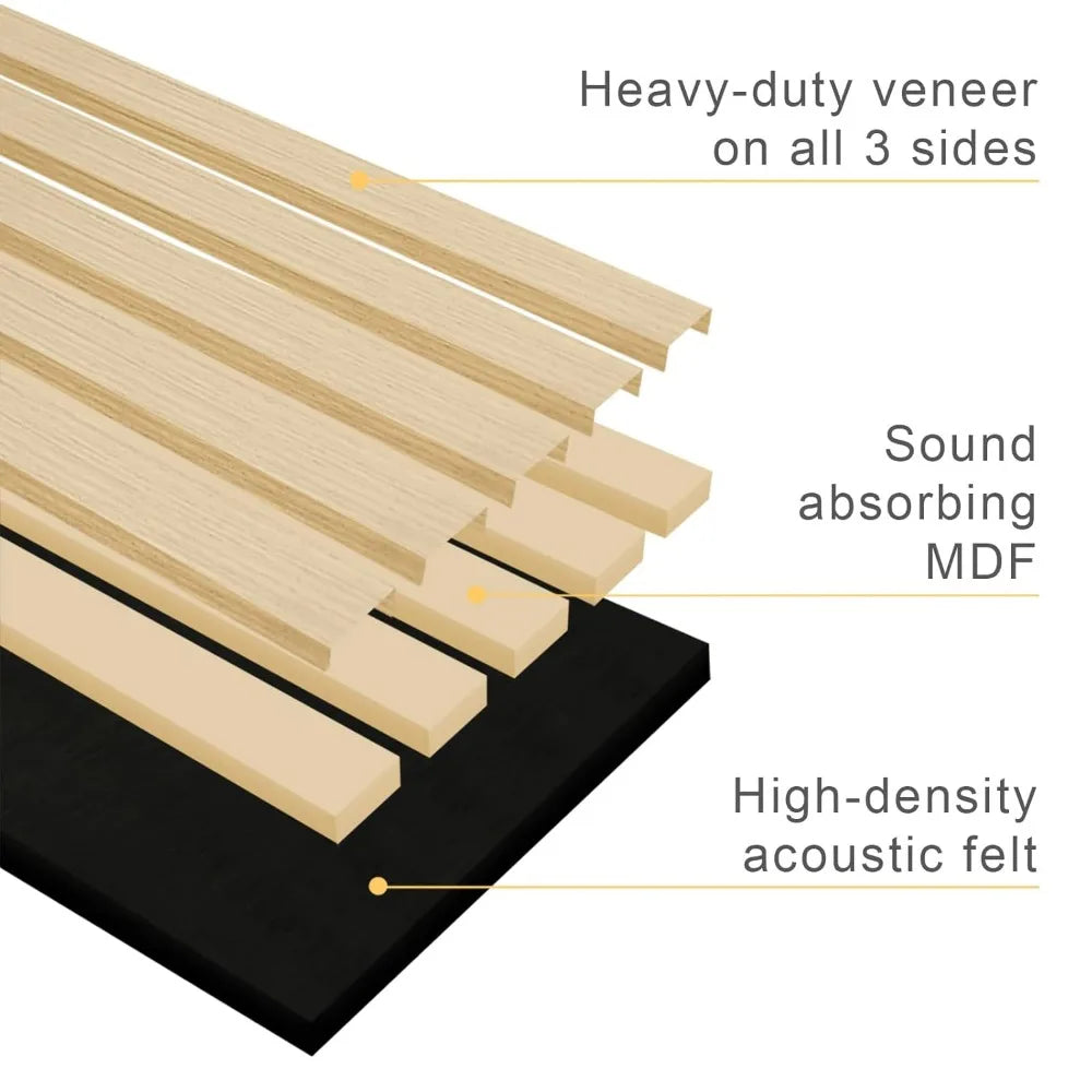 Acoustic Wood Wall Paneling Decorative Sound Proof