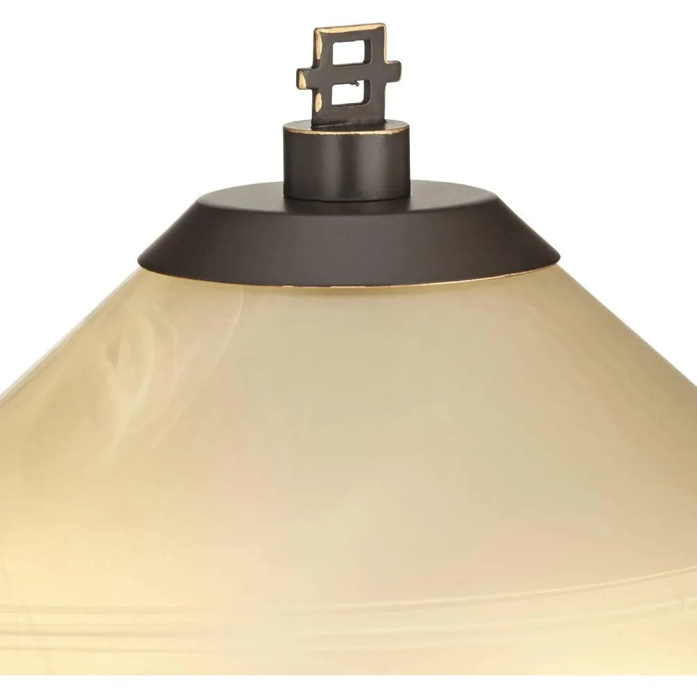 Accent Table Lamp, Bronze, Cone Glass Shade