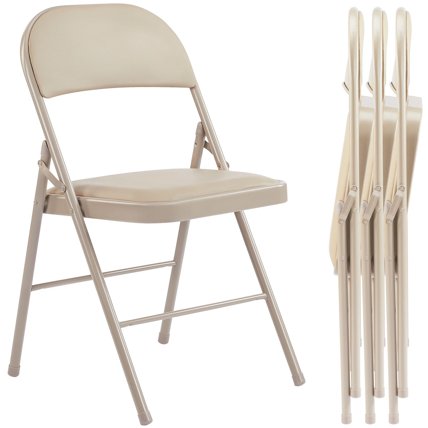Folding Chairs Leather Padded Outdoor Home Office