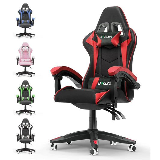 Gaming Chair Ergonomic Lumbar Cushion Headrest Adjustable