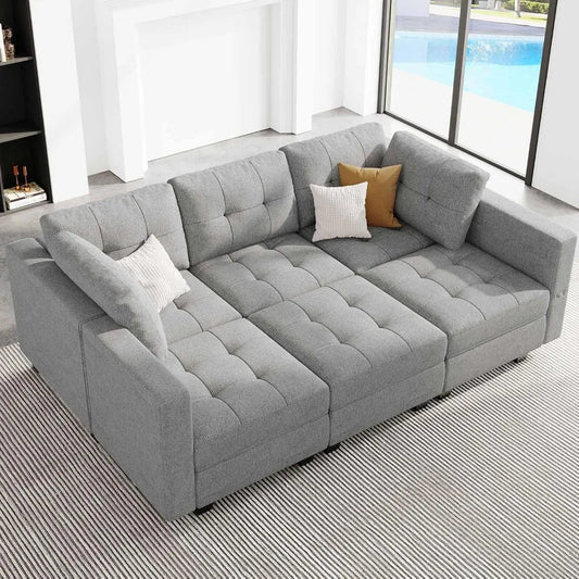 Convertible Sectional Sleeper Sofa Bed Modular