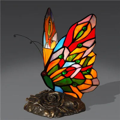 Butterfly Tiffany Lamp Table Desk LED