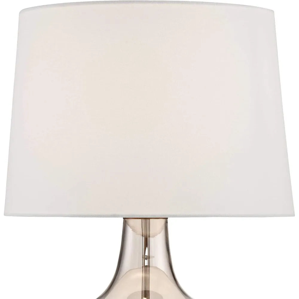 Coastal Country Cottage Lamp, Clear Champagne Glass