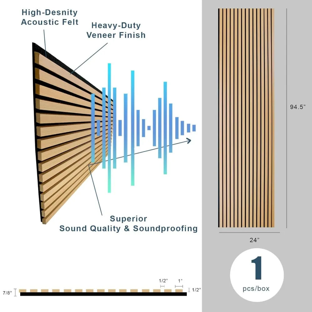 Acoustic Wood Wall Paneling Decorative Sound Proof