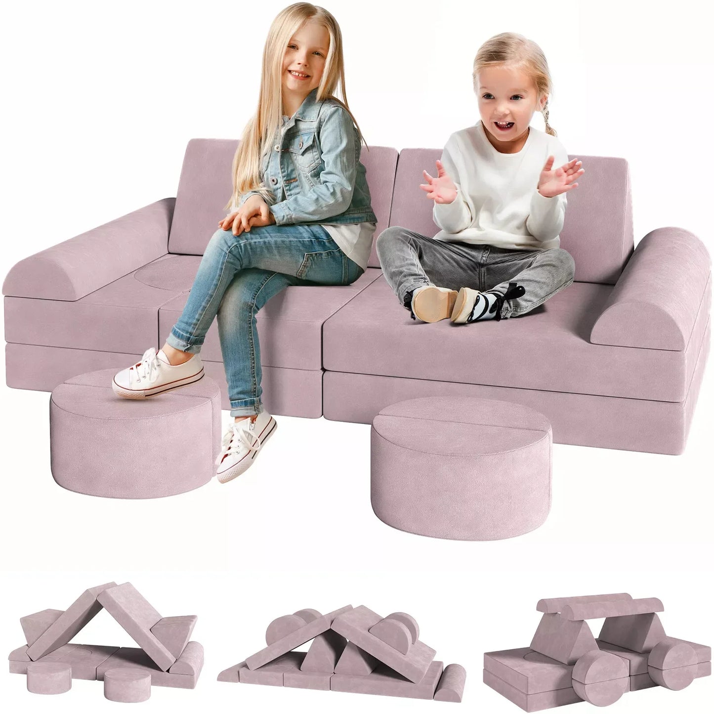 Kids/Toddlers Modular Sectional Couch Convertible