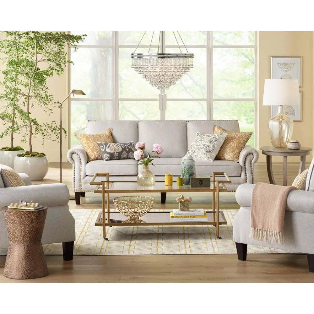 Coastal Country Cottage Lamp, Clear Champagne Glass
