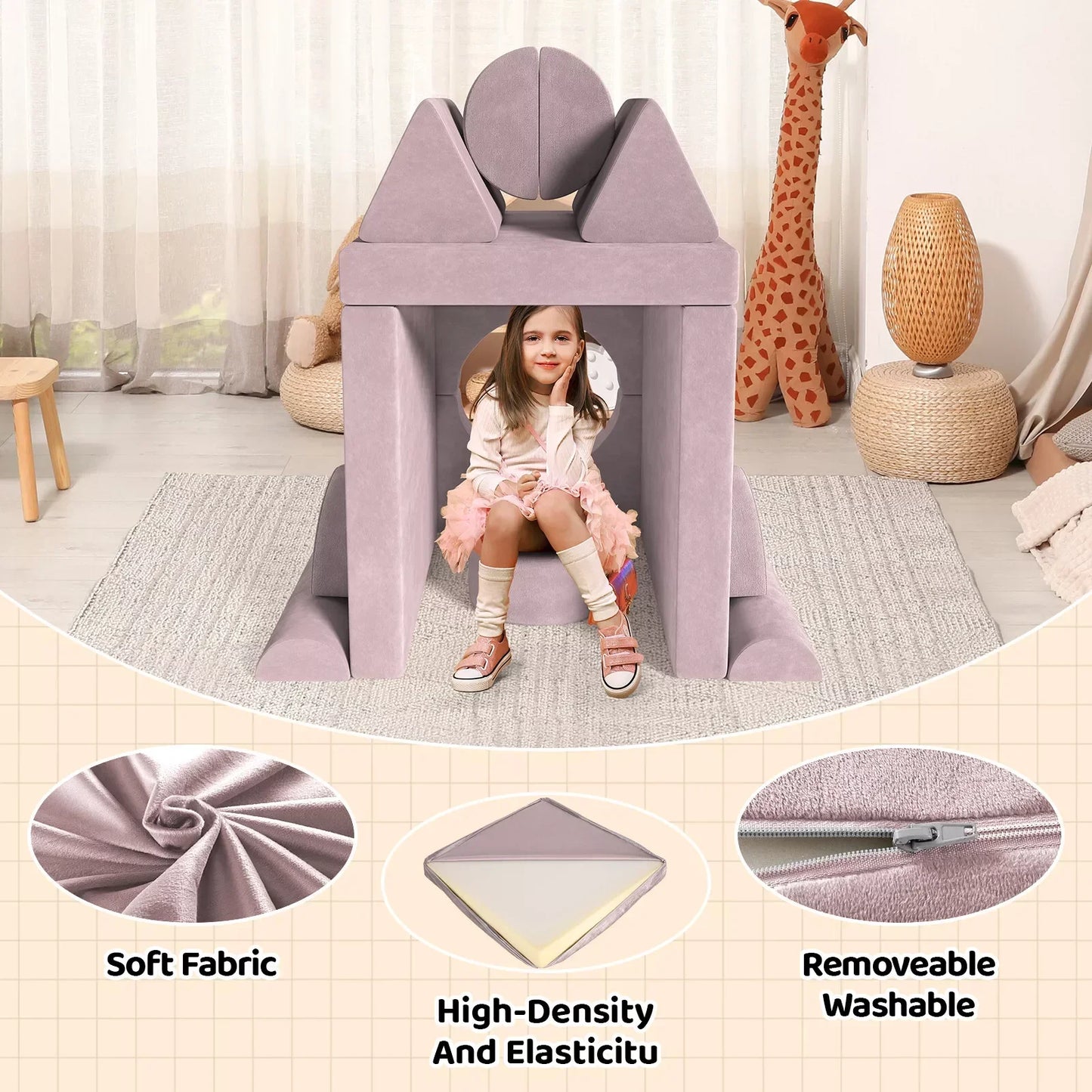 Kids/Toddlers Modular Sectional Couch Convertible