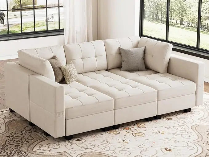 Convertible Sectional Sleeper Sofa Bed Modular