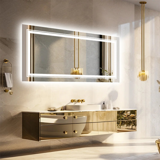 Illuminate Mirror, Bathroom Double Sink, Full Length